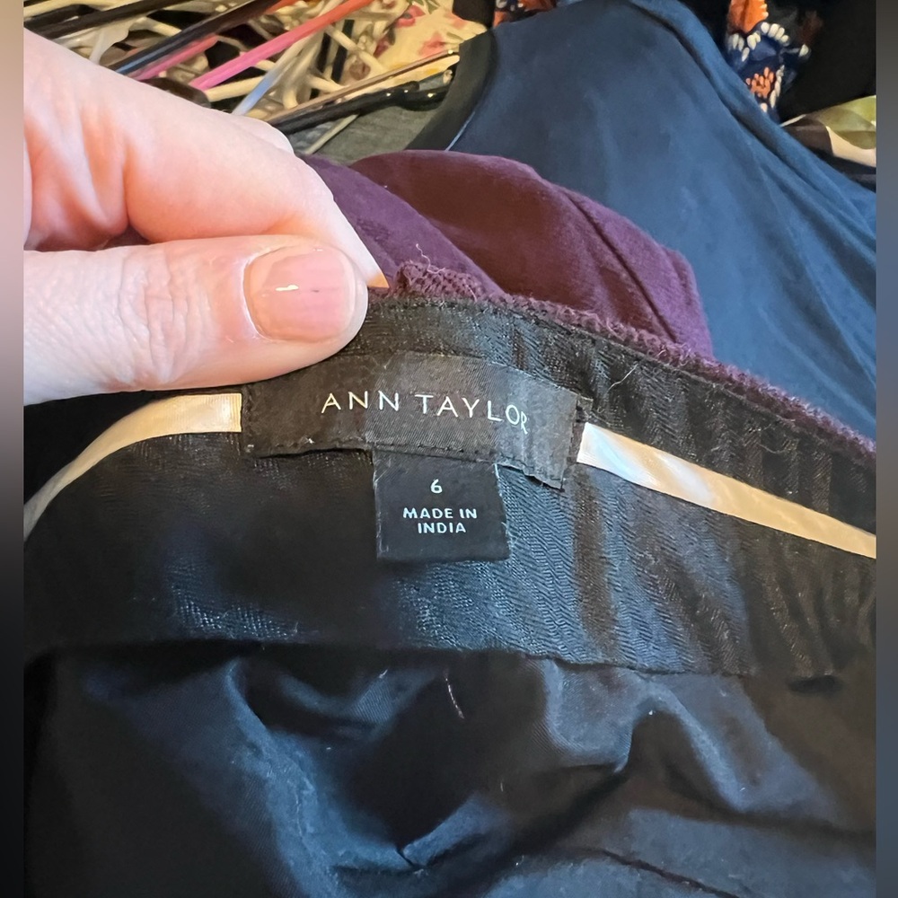 Ann Taylor eggplant trousers straight leg